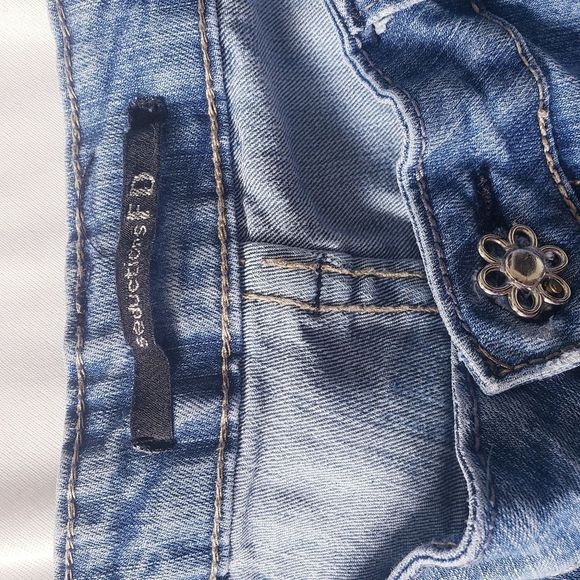 Seductions FD Low Waisted Straight Leg Jeans - Picture 10 of 16